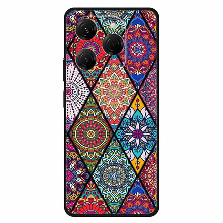 For TECNO Spark 20 Pro Case Pattern Slim Shockproof Back TPU Cover - Mandala Flower