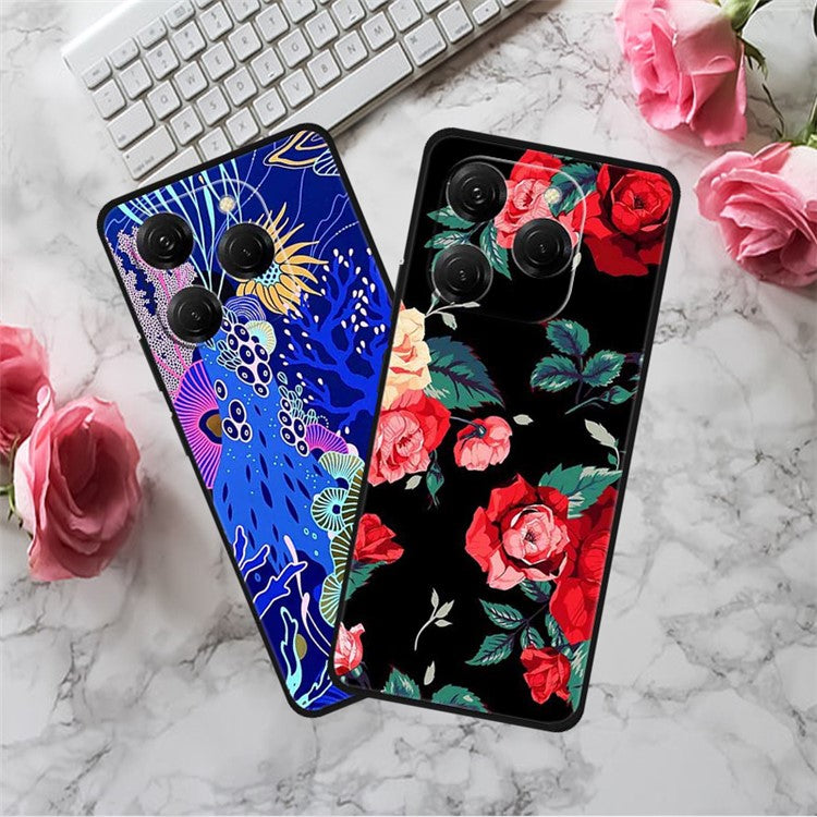 For TECNO Spark 20 Pro Case Pattern Slim Shockproof Back TPU Cover - Sketch Girl