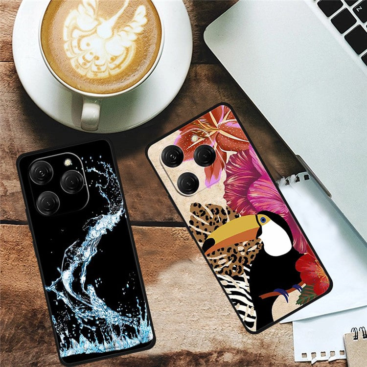 For TECNO Spark 20 Pro Case Pattern Slim Shockproof Back TPU Cover - Little White Rabbit
