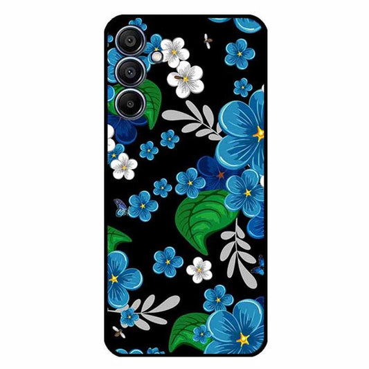 For Samsung Galaxy F15 5G / M15 5G Case Trendy Design TPU Phone Cover - Blue Flower