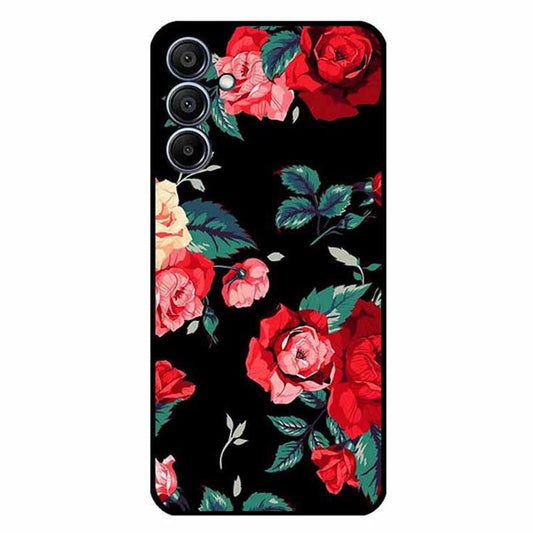 For Samsung Galaxy F15 5G / M15 5G Case Trendy Design TPU Phone Cover - Black / Rose