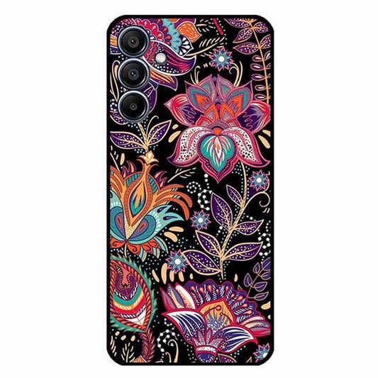 For Samsung Galaxy F15 5G / M15 5G Case Trendy Design TPU Phone Cover - Purple Leaf Flower