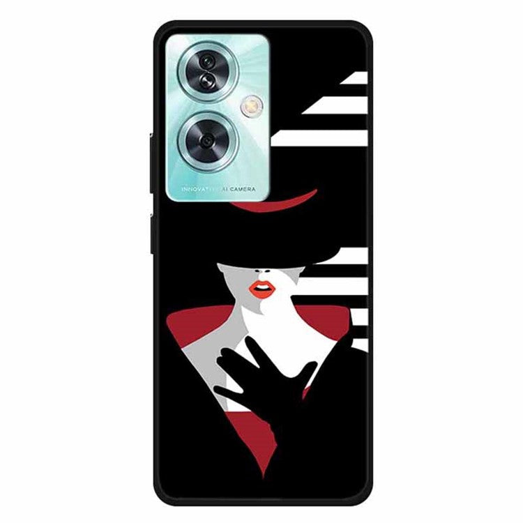 For OnePlus Nord N30 SE 5G Case Pattern Printed TPU Protective Phone Cover - Lady in Black Hat