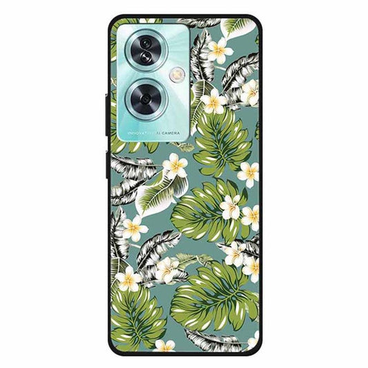 For OnePlus Nord N30 SE 5G Case Pattern Printed TPU Protective Phone Cover - Plantain Leaf+Gold Flower