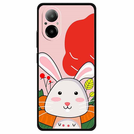 For Realme C67 4G Case Anti-scratch Pattern Printing Soft TPU Phone Cover - Little White Rabbit