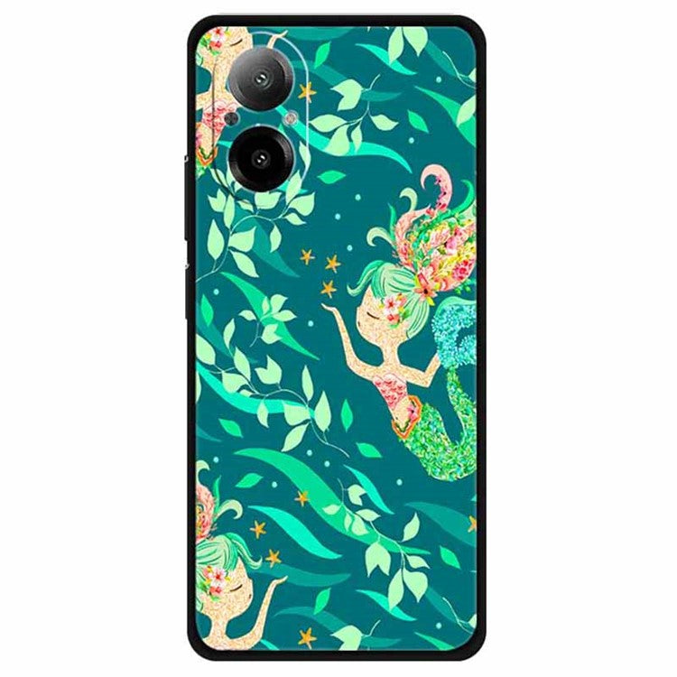 For Realme C67 4G Case Anti-scratch Pattern Printing Soft TPU Phone Cover - Beauty Fish