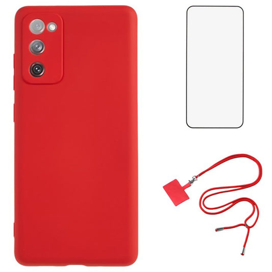 WANLONFENG RB1 Series For Samsung Galaxy S20 FE / S20 FE 5G / S20 FE 2022 / S20 Lite Cases TPU Phone Cover - Red