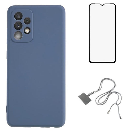 WANLONFENG RB1 Series For Samsung Galaxy A23 4G / A23 5G (Global Version) TPU Phone Case with Screen Film - Lavender Grey