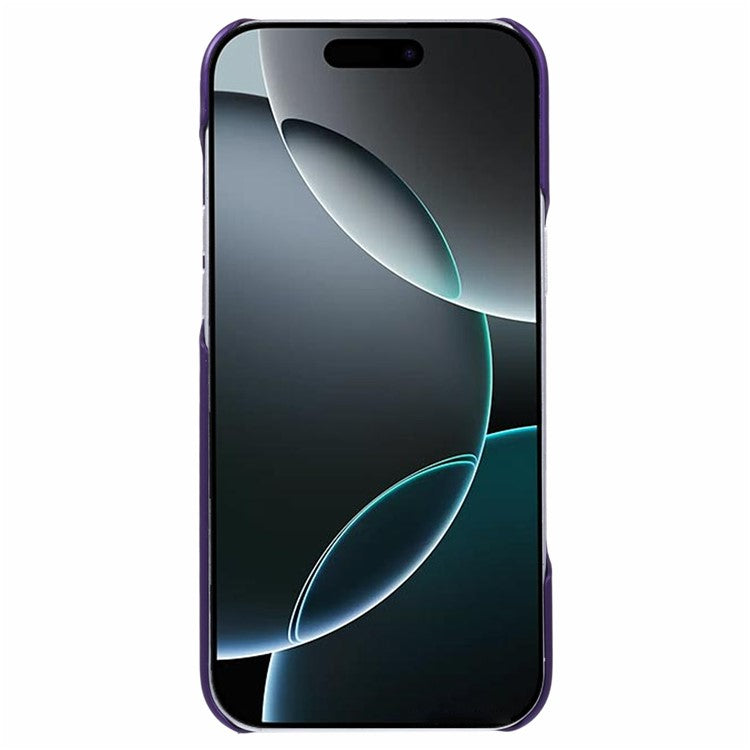 For iPhone 16 Pro Case PC Matte Skin-Touch Antifinger-Print Phone Back Cover - Purple