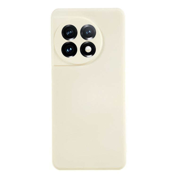 WANLONFENG RB1 Series For OnePlus 11 5G TPU Phone Case with Tempered Glass Film+Lanyard - White
