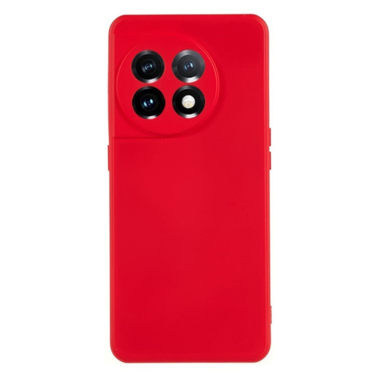 WANLONFENG RB1 Series For OnePlus 11 5G TPU Phone Case with Tempered Glass Film+Lanyard - Red