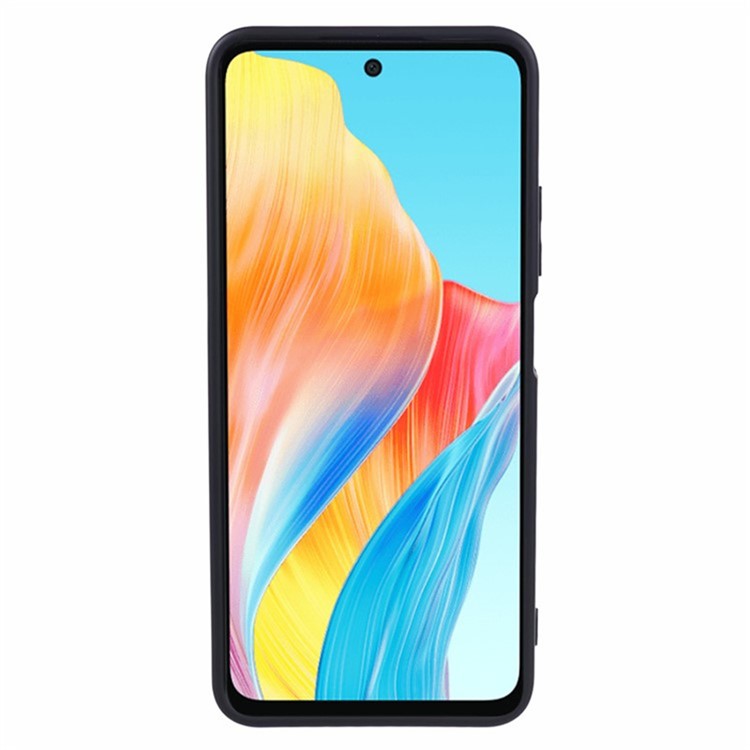 WANLONFENG RB1 Series For Oppo A58 4G Case TPU Cover with Screen Protector+Lanyard Accessories Kit  - Black