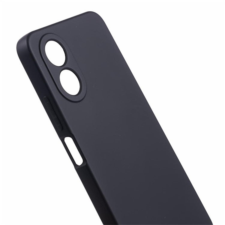 WANLONFENG RB1 Series For Oppo A58 4G Case TPU Cover with Screen Protector+Lanyard Accessories Kit  - Black