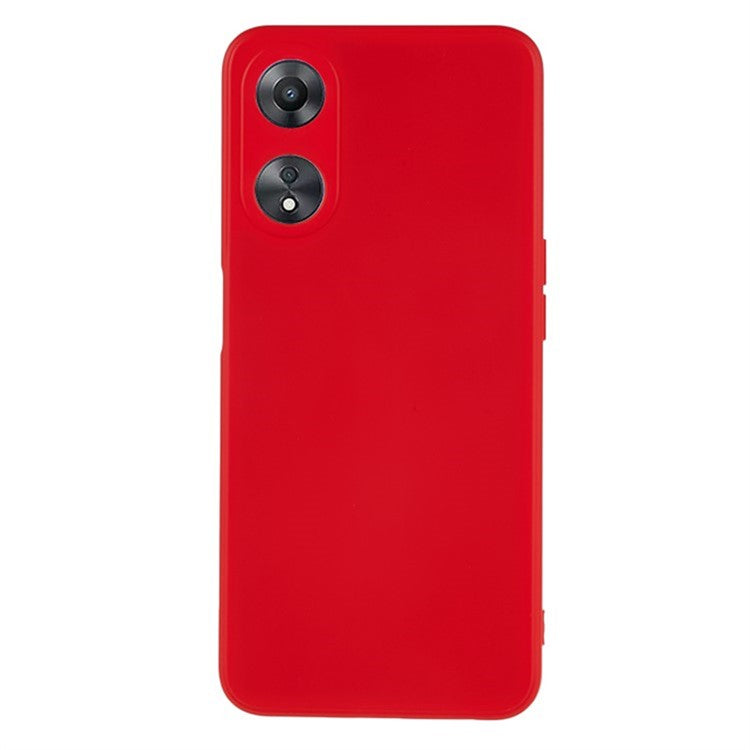 WANLONFENG RB1 Series For Oppo A58 5G TPU Phone Case Screen Film+Lanyard 3-in-1 - Red