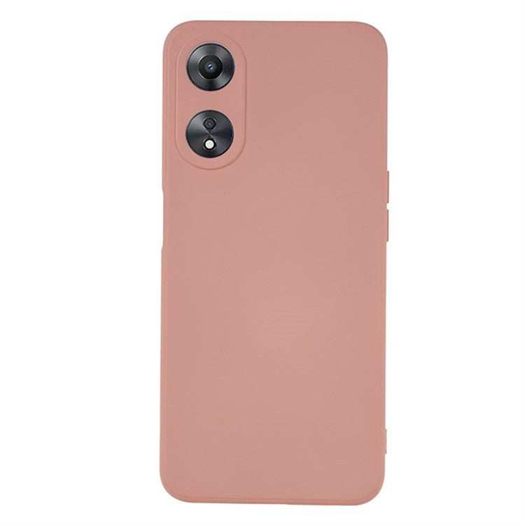 WANLONFENG RB1 Series For Oppo A58 5G TPU Phone Case Screen Film+Lanyard 3-in-1 - Pink