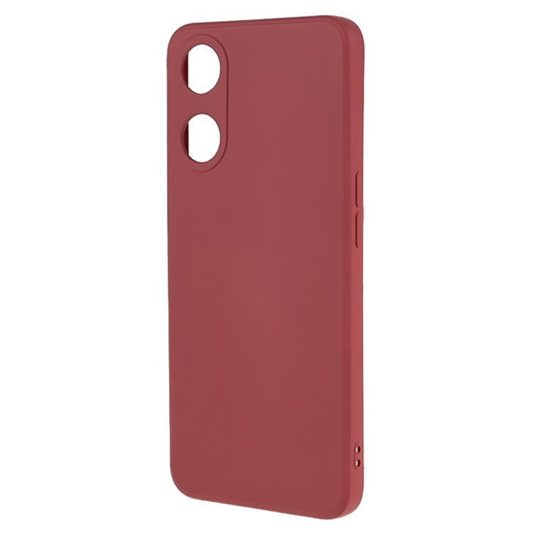 WANLONFENG RB1 Series For Oppo A58 5G TPU Phone Case Screen Film+Lanyard 3-in-1 - Hawthorn Red
