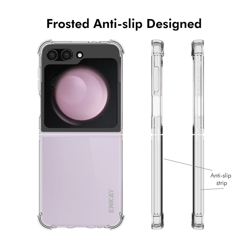 ENKAY HAT PRINCE For Samsung Galaxy Z Flip7 FE 5G / Z Flip6 5G Case Anti-Slip Protective Phone Cover HD Clear