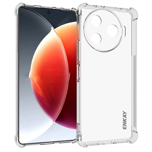 ENKAY HAT PRINCE For TECNO Camon 30 Pro 5G Case Clear TPU Phone Cover Reinforced Corners