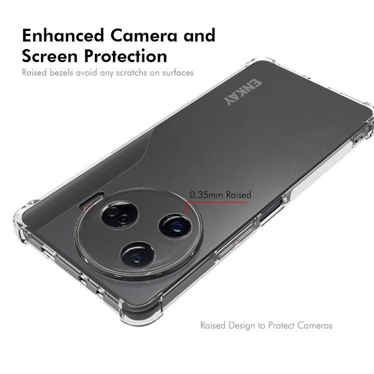 ENKAY HAT PRINCE For TECNO Camon 30 Pro 5G Case Clear TPU Phone Cover Reinforced Corners