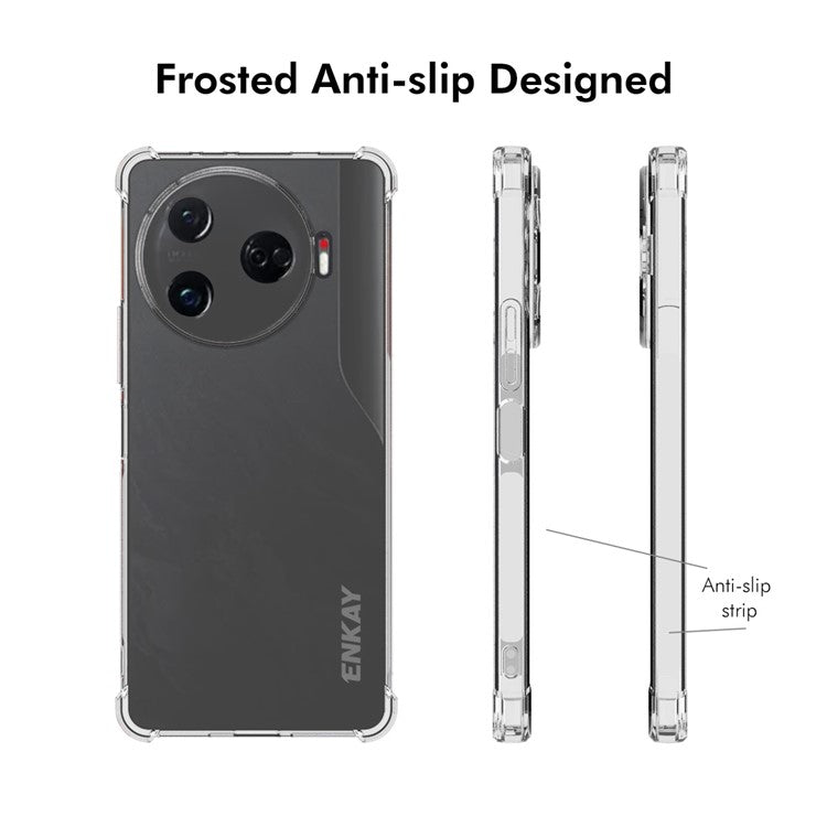 ENKAY HAT PRINCE For TECNO Camon 30 Pro 5G Case Clear TPU Phone Cover Reinforced Corners