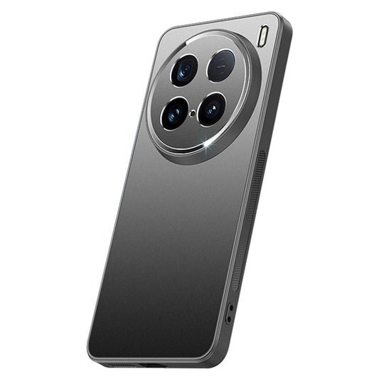 For vivo X100 Ultra 5G Case PC+TPU Phone Shell with Metal Lens Cover - Black