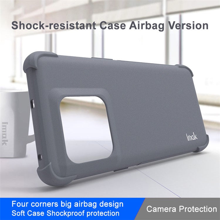 IMAK For OnePlus 10T 5G / Ace Pro 5G Matte Finish Drop-proof Airbag TPU Cover Anti-scratch Protective Phone Case - Grey