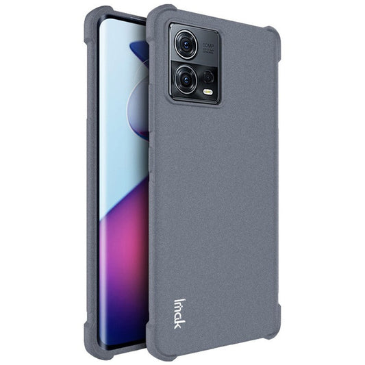IMAK For Motorola Moto S30 Pro 5G / Edge 30 Fusion 5G Matte Surface Flexible TPU Cover Four Corner Airbag Shockproof Phone Case - Grey