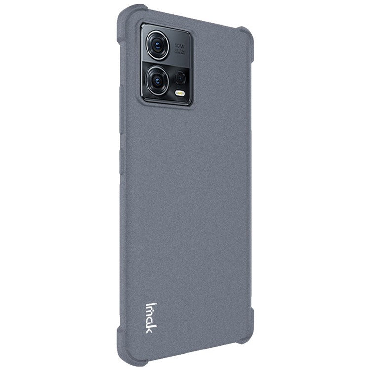 IMAK For Motorola Moto S30 Pro 5G / Edge 30 Fusion 5G Matte Surface Flexible TPU Cover Four Corner Airbag Shockproof Phone Case - Grey