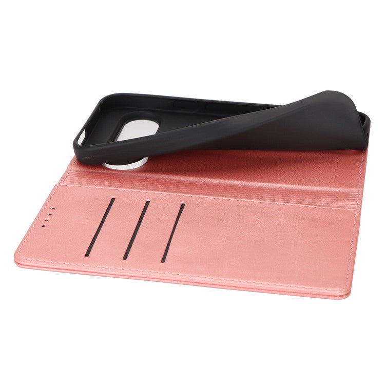For Google Pixel 9 / Pixel 9 Pro Case PU Leather Wallet Magnetic Closing Phone Cover -  Rose Gold