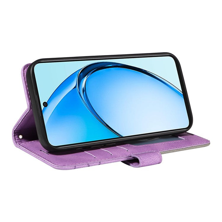 KT Leather Series-1 For Oppo A60 4G Case Wallet Color Splicing Leather Phone Cover - Light Purple