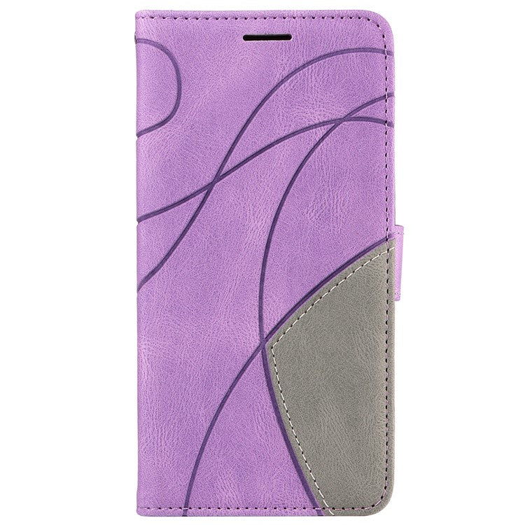 KT Leather Series-1 For Oppo A60 4G Case Wallet Color Splicing Leather Phone Cover - Light Purple