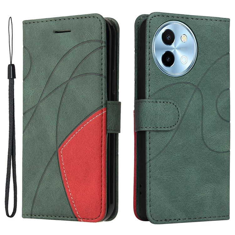 KT Leather Series-1 For vivo Y38 5G / Y200i 5G / T3x Case Wallet Dual Color Phone Leather Cover -  Green