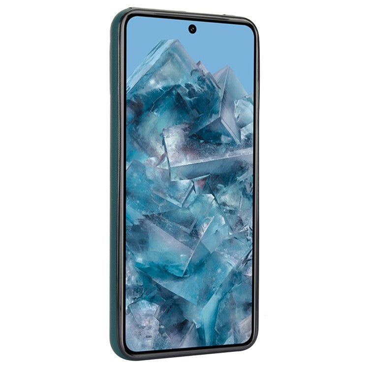 For Google Pixel 8 Pro Case Anit-Fall Kickstand Leather + TPU Phone Cover - Green