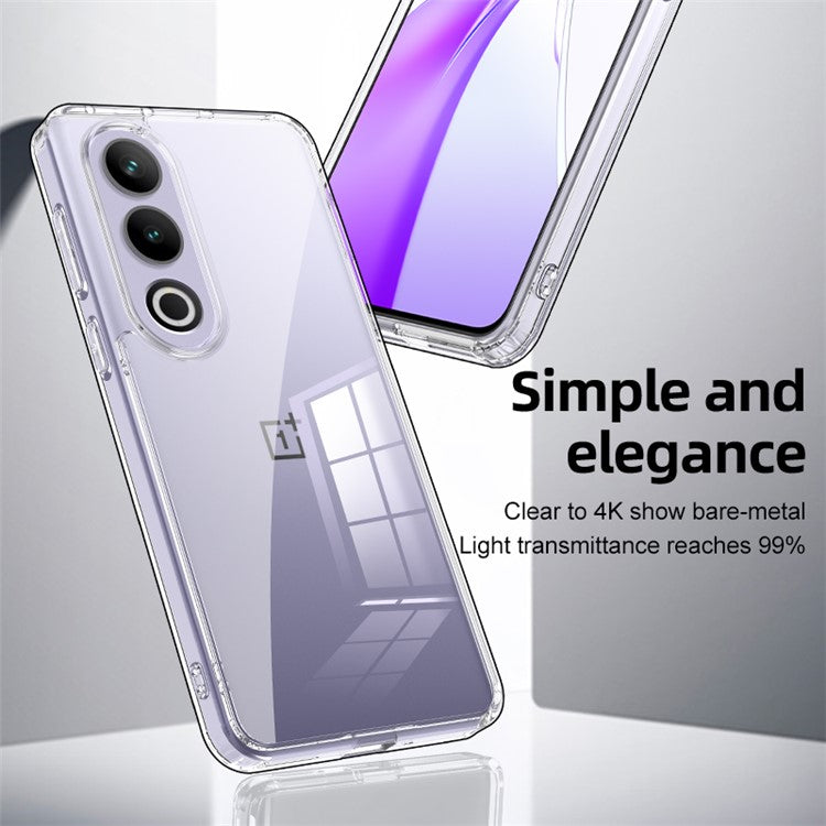 For OnePlus Ace 3V 5G Anti-Scratch Phone Case Hybrid TPU + PC Phone Cover - Transparent