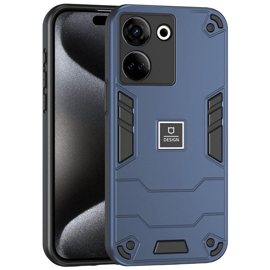 For TECNO Camon 20 Pro 4G Case PC+TPU Drop-Proof Protective Phone Cover - Navy Blue