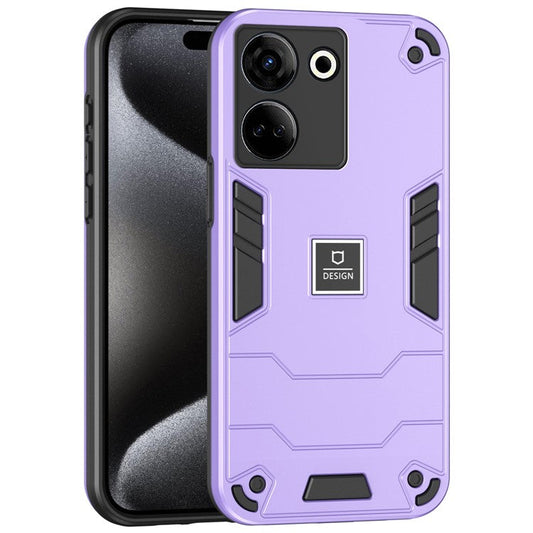 For TECNO Camon 20 Pro 4G Case PC+TPU Drop-Proof Protective Phone Cover - Purple