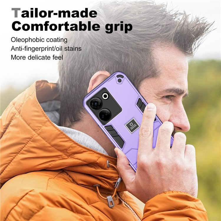 For TECNO Camon 20 Pro 4G Case PC+TPU Drop-Proof Protective Phone Cover - Purple