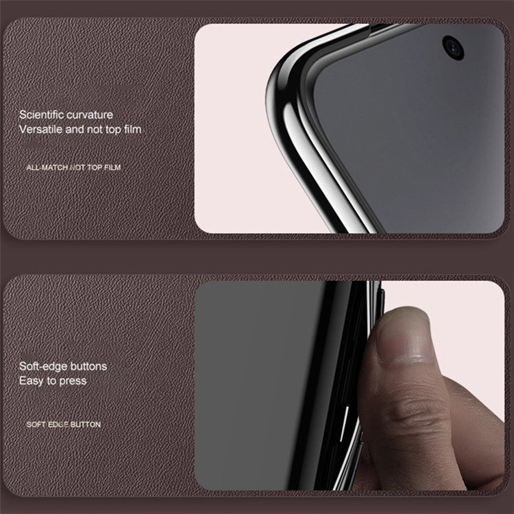 For Huawei Pura 70 Ultra Case Anti-Scratch Leather TPU Frame Phone Cover - Black