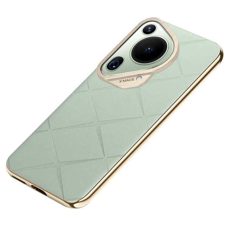 For Huawei Pura 70 Ultra Case Anti-Scratch Leather TPU Frame Phone Cover - Green
