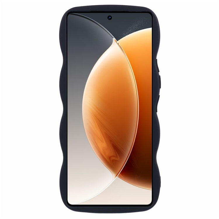 XL Series For TECNO Camon 30 4G / 30 5G Case Wave Frame Soft TPU Phone Cover - Black