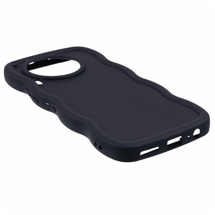 XL Series For TECNO Camon 30 4G / 30 5G Case Wave Frame Soft TPU Phone Cover - Black