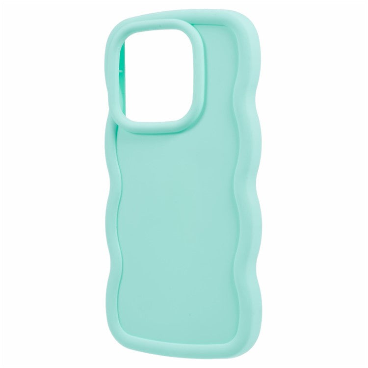 XL Series For TECNO Spark Go 2023 4G SMART7 Cover Solid Color Wavy Edge TPU Phone Case (Large Hole) - Light Green