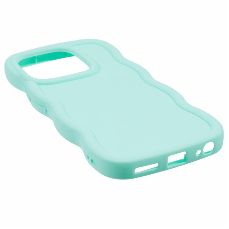 XL Series For TECNO Spark Go 2023 4G SMART7 Cover Solid Color Wavy Edge TPU Phone Case (Large Hole) - Light Green