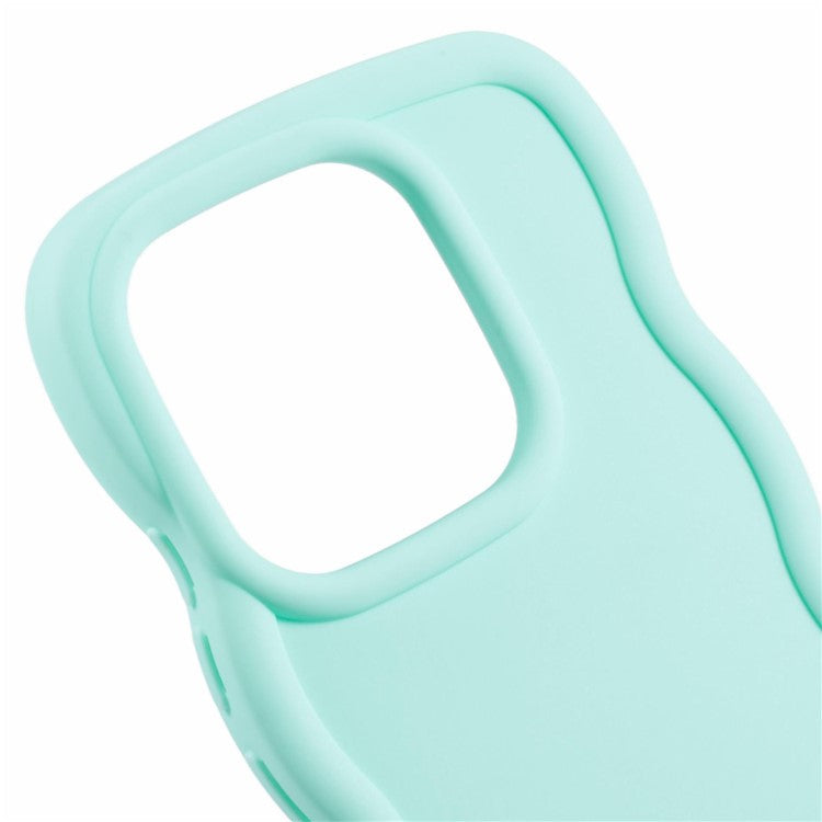 XL Series For TECNO Spark Go 2023 4G SMART7 Cover Solid Color Wavy Edge TPU Phone Case (Large Hole) - Light Green