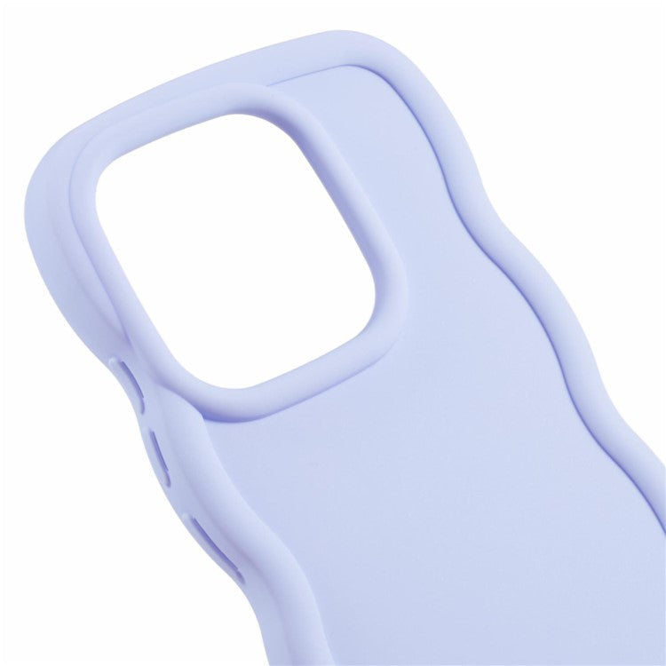 XL Series For TECNO Spark Go 2023 4G SMART7 Cover Solid Color Wavy Edge TPU Phone Case (Large Hole) - Purple