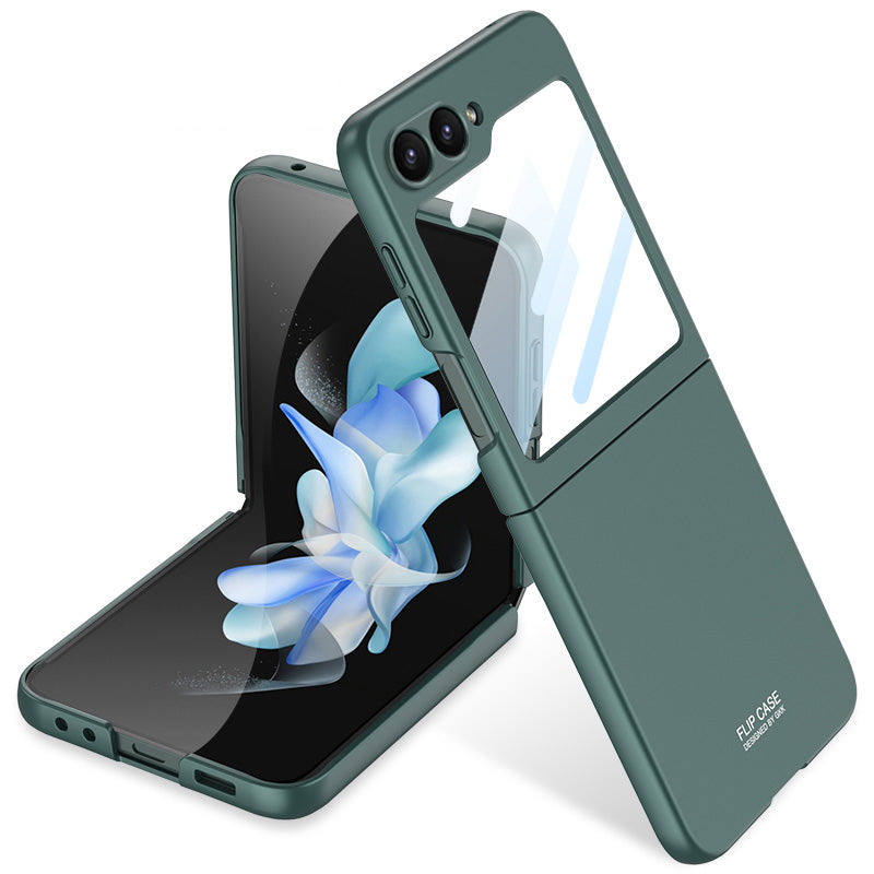 GKK For Samsung Galaxy Z Flip6 5G Case Ultra-Slim PC Phone Cover with Small Screen Film - Green