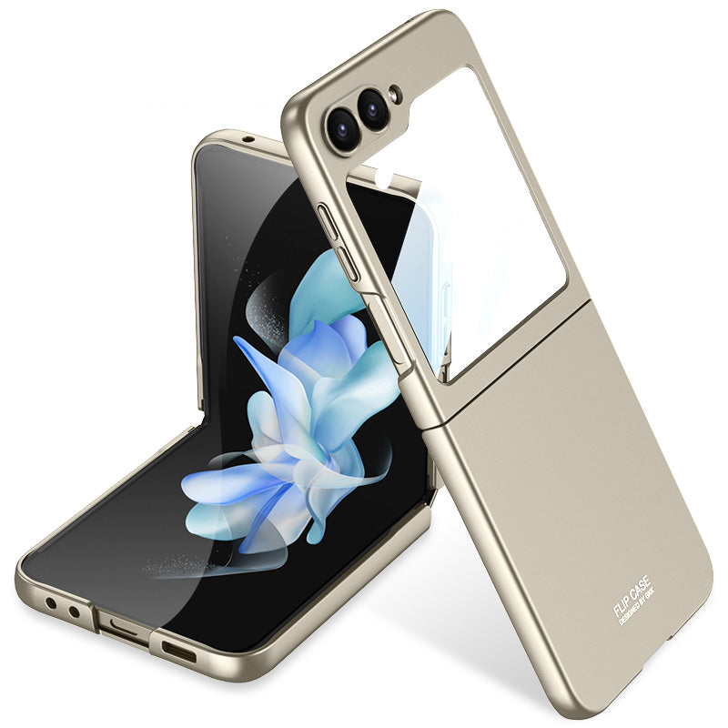 GKK For Samsung Galaxy Z Flip6 5G Case Ultra-slim PC Phone Cover with Small Screen Film - Titanium Grey