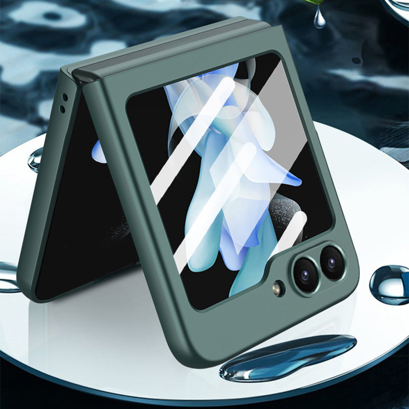 GKK For Samsung Galaxy Z Flip6 5G Case Ultra-slim PC Phone Cover with Small Screen Film - Titanium Grey