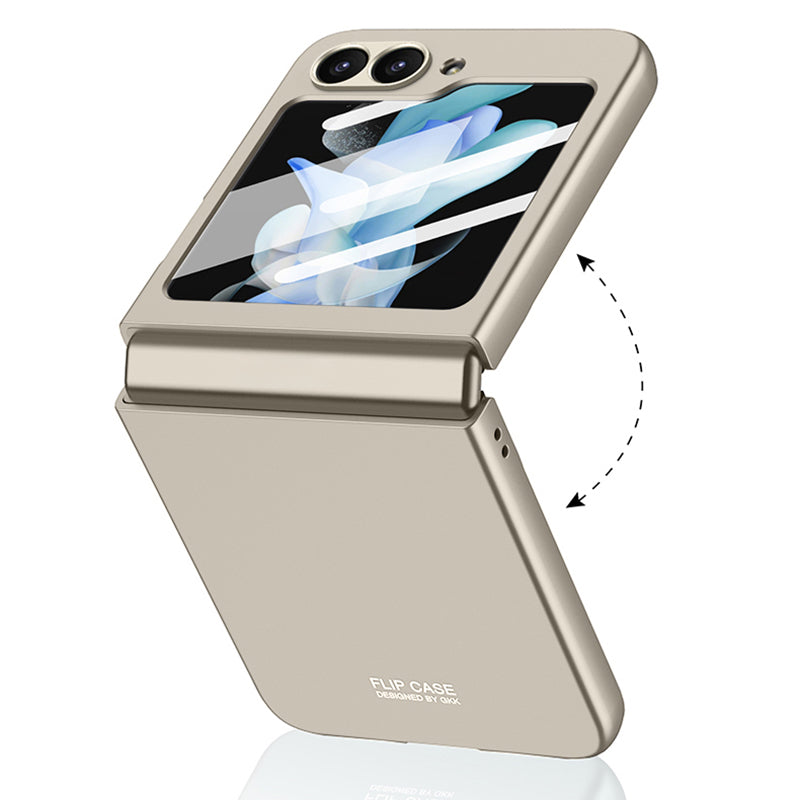 GKK For Samsung Galaxy Z Flip6 5G Case Ultra-slim PC Phone Cover with Small Screen Film - Titanium Grey