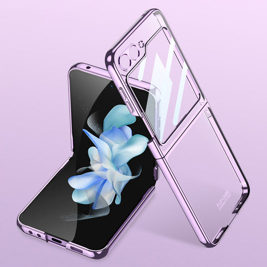 GKK For Samsung Galaxy Z Flip6 5G Electroplating PC Phone Shell with Front Screen Film - Purple